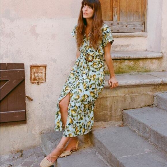 knee length dresses for ladies Zara Shirt Midi Dress main image 1